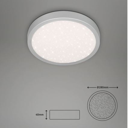 Briloner 3048-014 - Plafón LED RUNA LED/18W/230V plata