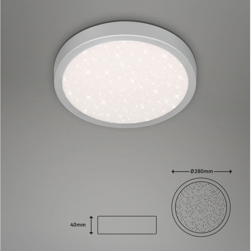 Briloner 3048-014 - Plafón LED RUNA LED/18W/230V plata