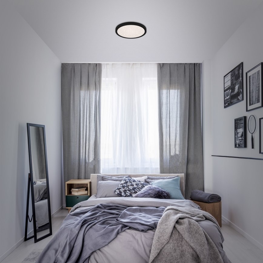 Briloner 3048-015 - Plafón LED RUNA LED/18W/230V negro