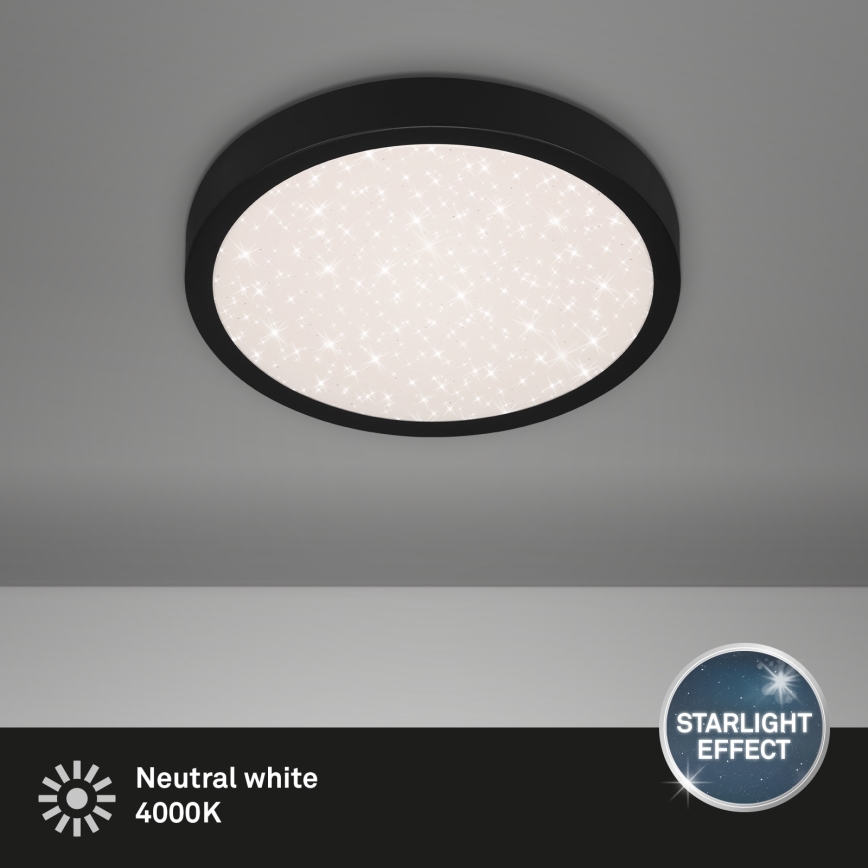 Briloner 3048-015 - Plafón LED RUNA LED/18W/230V negro