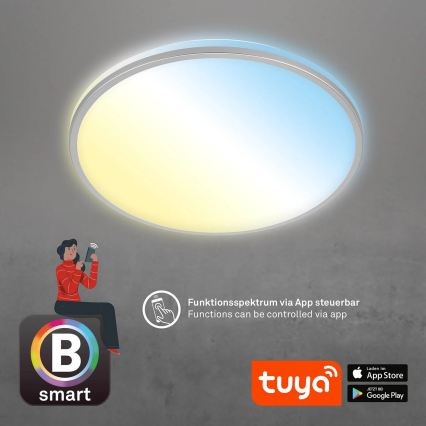 Briloner 3065-014 - Lámpara de techo LED regulable IVY LED/42W/230V Wi-Fi Tuya, diámetro 49 cm + mando a distancia