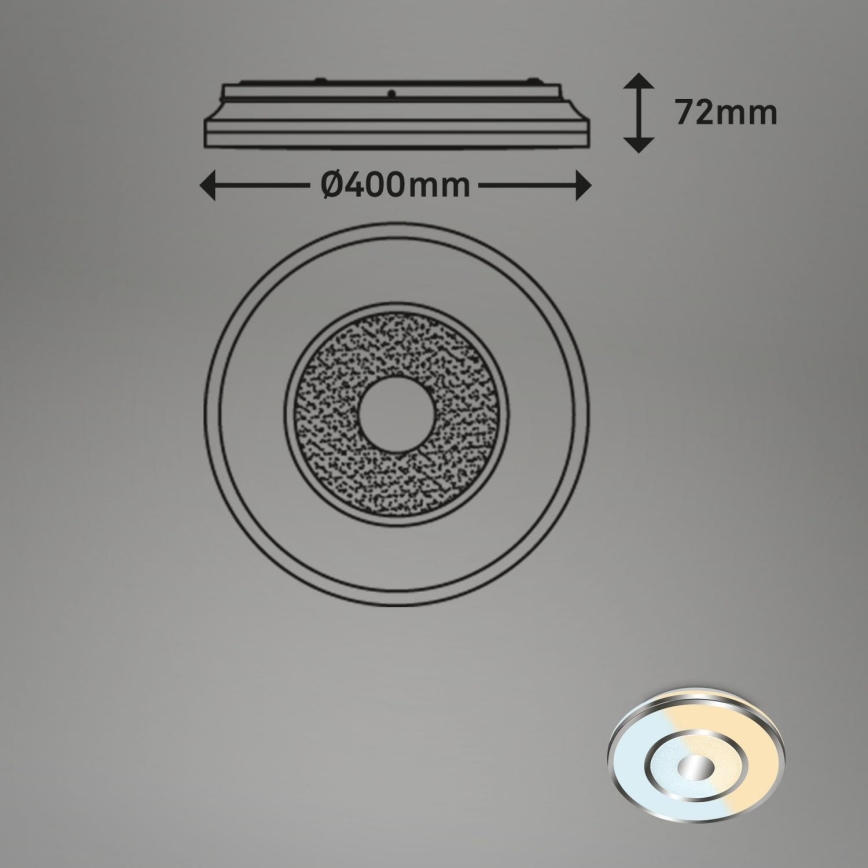 Briloner 3083-018 - Plafón de baño LED regulable COOL&COSY LED/24W/230V IP44