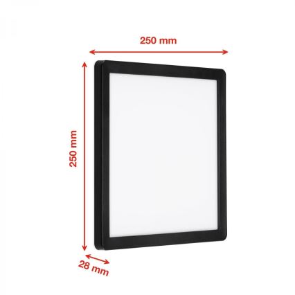 Briloner 313505TF - Aplique LED para exterior LED/15W/230V IP44 4000K negro