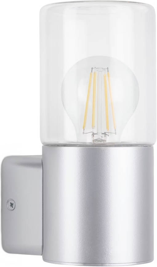 Briloner 320504TF - Aplique de exterior 1xE27/12W/230V IP44 plata