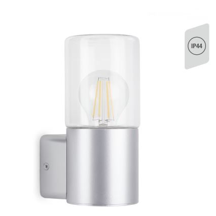 Briloner 320504TF - Aplique de exterior 1xE27/12W/230V IP44 plata