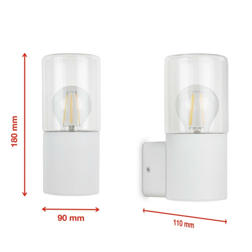 Briloner 320506TF - Aplique de exterior 1xE27/12W/230V IP44 blanco