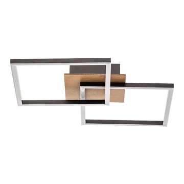 Briloner 3210-014 - Plafón LED regulable FRAME 2xLED/11W/230V marrón