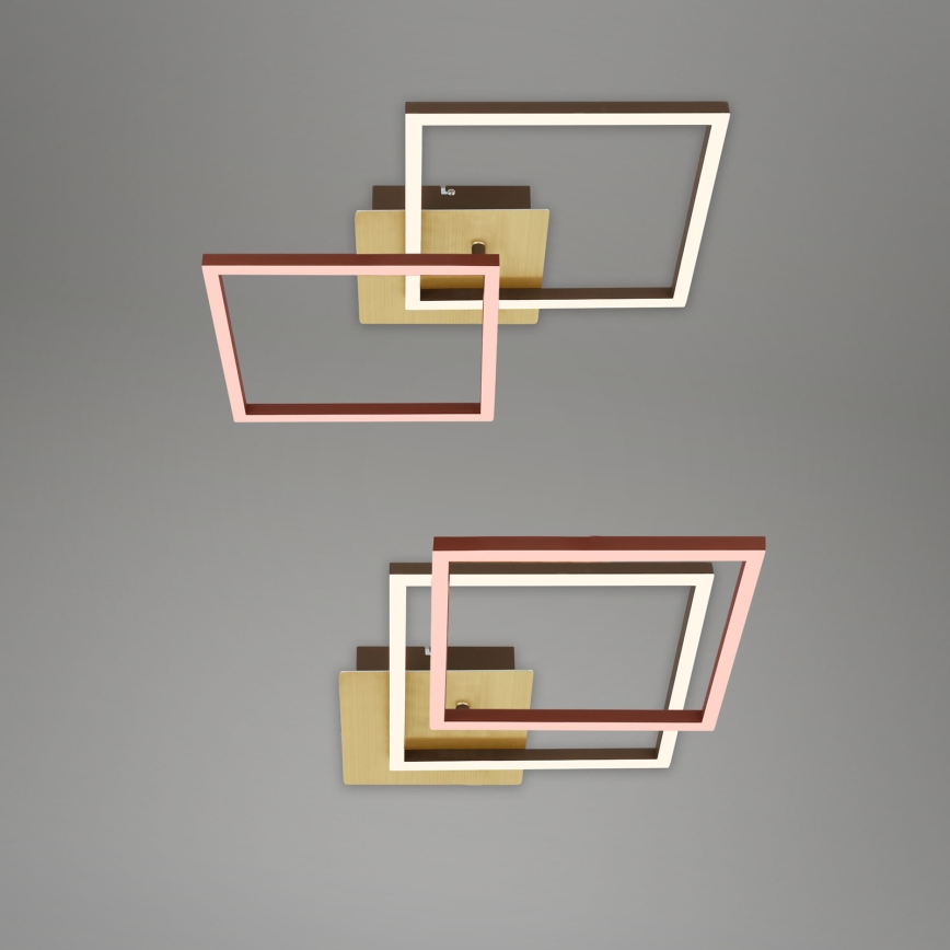 Briloner 3210-017 - Plafón LED regulable FRAME 2xLED/11W/230V dorado