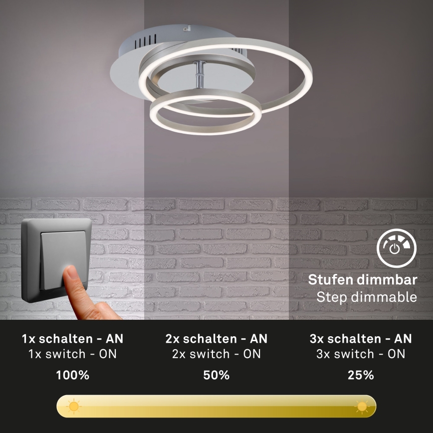 Briloner 3222-018 - Plafón LED regulable FRAMES LED/30W/230V