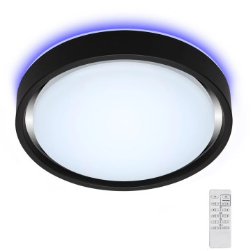 Briloner 3227-015 - Lámpara de techo LED RGB regulable con sensor TALENA LED/24W/230V negro + mando a distancia