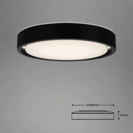Briloner 3227-015 - Lámpara de techo LED RGB regulable con sensor TALENA LED/24W/230V negro + mando a distancia