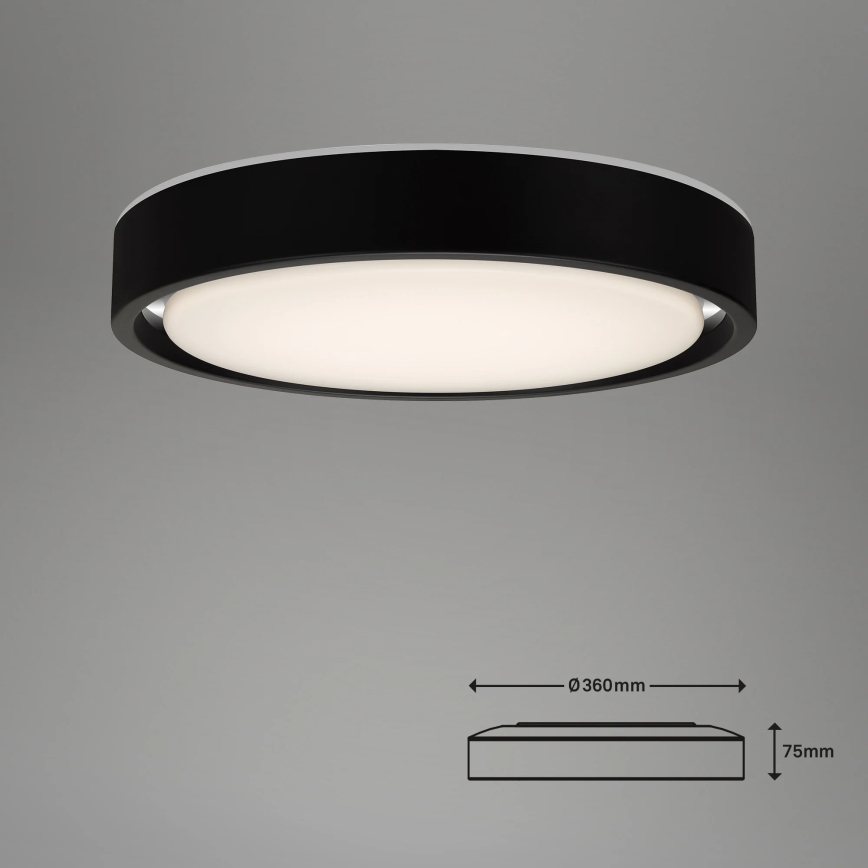 Briloner 3227-015 - Lámpara de techo LED RGB regulable con sensor TALENA LED/24W/230V negro + mando a distancia