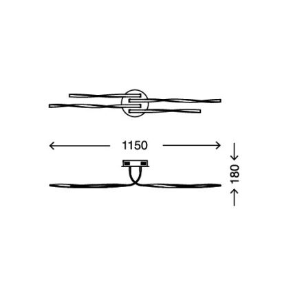 Briloner 3340-042 - Plafón LED regulable TWIN 4xLED/7,5W/230V