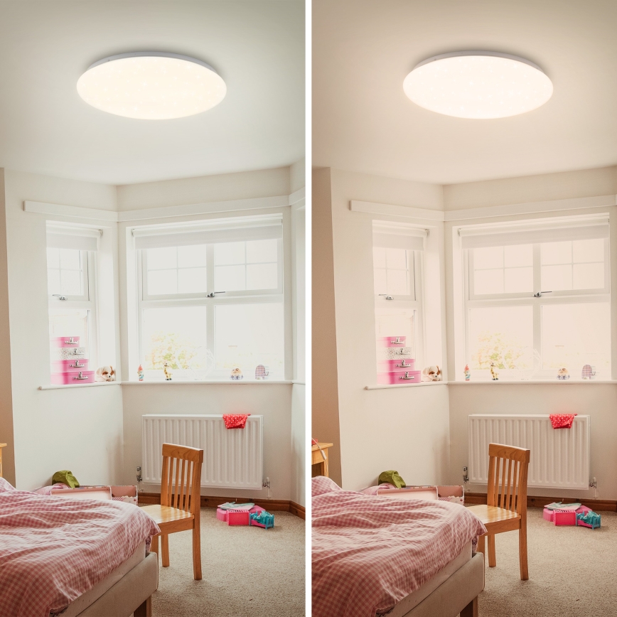 Briloner 3380-116 - Plafón LED regulable STARRY SKY LED/18W/230V 2700/4000K