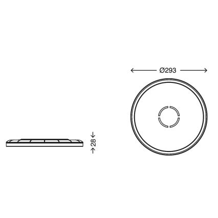 Briloner 3391-014 - Plafón LED FREE LED/18W/230V d. 29 cm