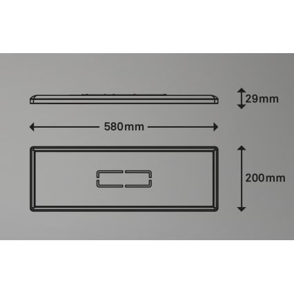 Briloner 3394-014 - Plafón LED FREE LED/22W/230V 58x20 cm