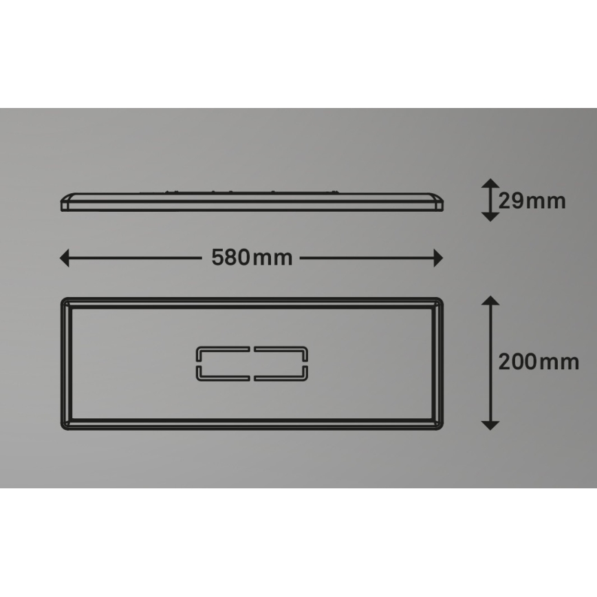 Briloner 3394-014 - Plafón LED FREE LED/22W/230V 58x20 cm