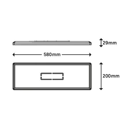 Briloner 3394-015 - Plafón LED FREE LED/22W/230V 58x20 cm