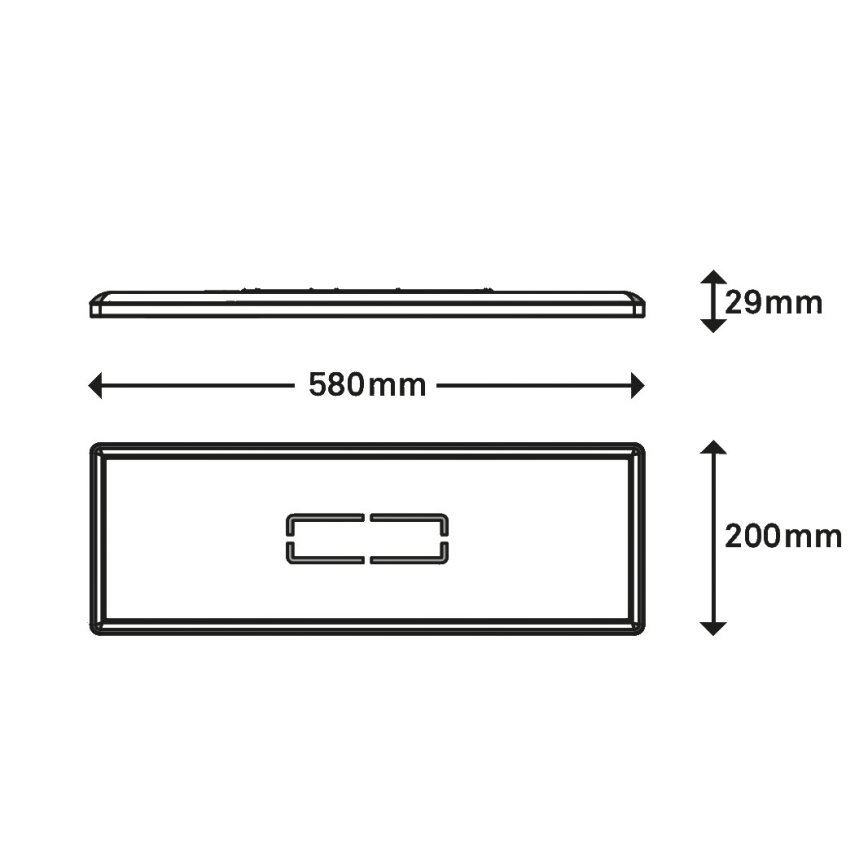 Briloner 3394-015 - Plafón LED FREE LED/22W/230V 58x20 cm