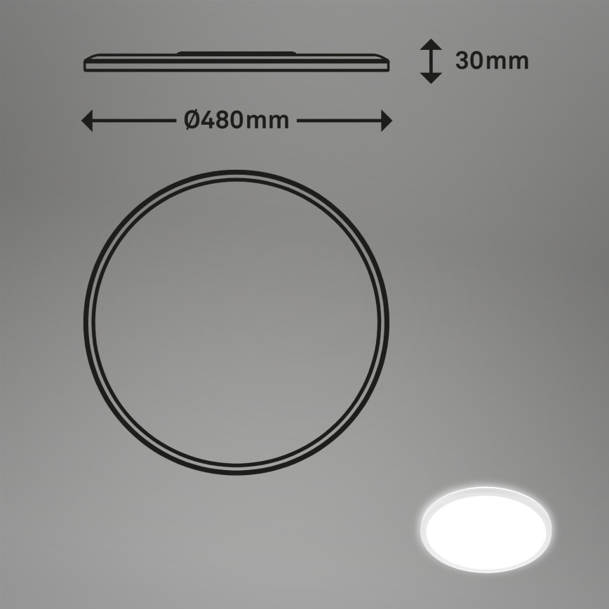 Briloner 3428-016 - Plafón LED SLIM LED/30W/230V