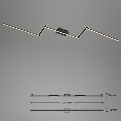 Briloner 3501-015 - Lámpara de techo LED STAFF 5xLED/4,8W/230V negro