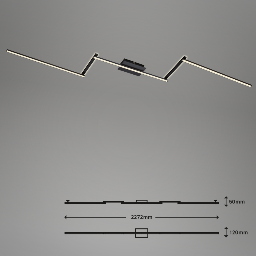 Briloner 3501-015 - Lámpara de techo LED STAFF 5xLED/4,8W/230V negro