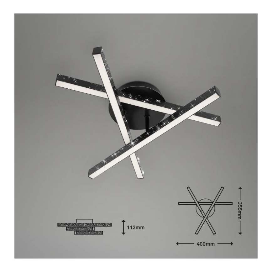 Briloner 3518-035 - Lámpara de techo LED REY 3xLED/5W/230V