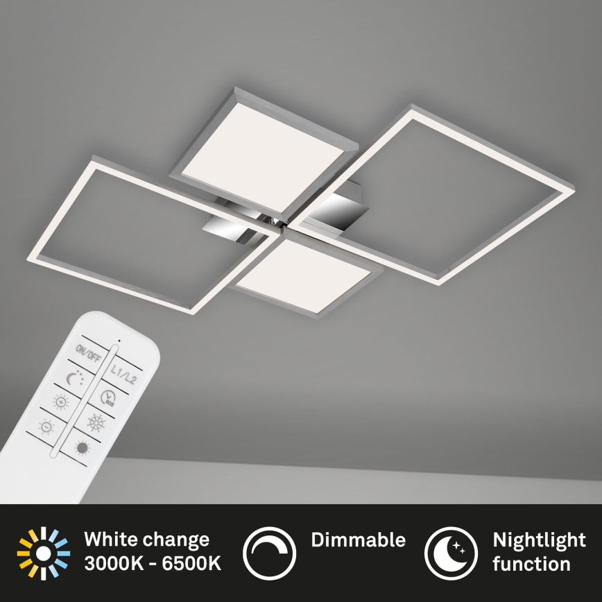 Briloner 3530-018 - Lámpara de techo LED regulable FRAME LED/40W/230V 3000-6500K + control remoto