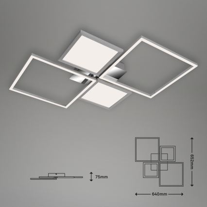 Briloner 3530-018 - Lámpara de techo LED regulable FRAME LED/40W/230V 3000-6500K + control remoto