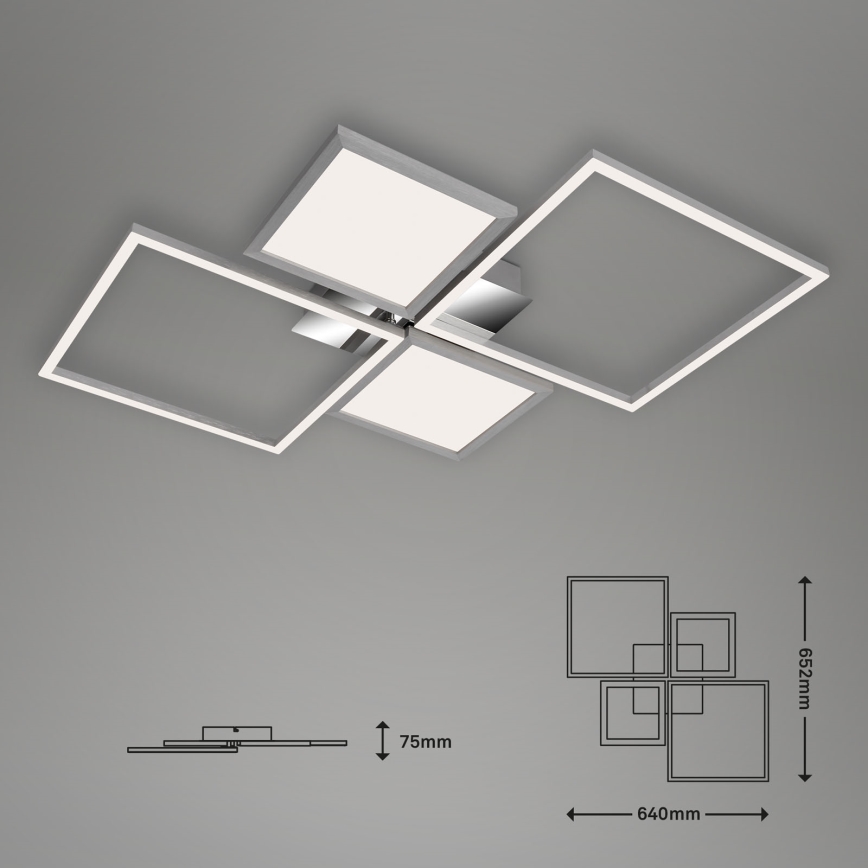 Briloner 3530-018 - Lámpara de techo LED regulable FRAME LED/40W/230V 3000-6500K + control remoto