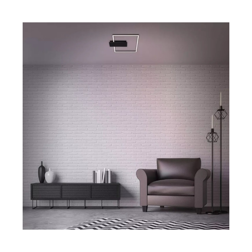 Briloner 3544-015 - Plafón LED regulable NICO LED/12W/230V negro