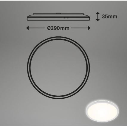 Briloner 3642-416 - Plafón LED de baño SLIM LED/19W/230V IP44 blanco