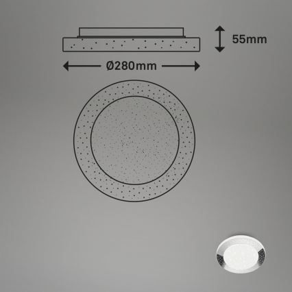 Briloner 3693-018 - Plafón LED de baño LED/15W/230V IP44 4000K diá. 28 cm