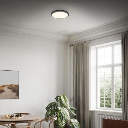 Briloner 3700-015 - Plafón LED RUNA LED/16W/230V 3000K diá. 28 cm negro