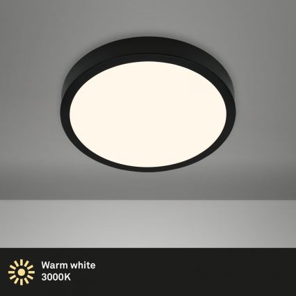 Briloner 3700-015 - Plafón LED RUNA LED/16W/230V 3000K diá. 28 cm negro