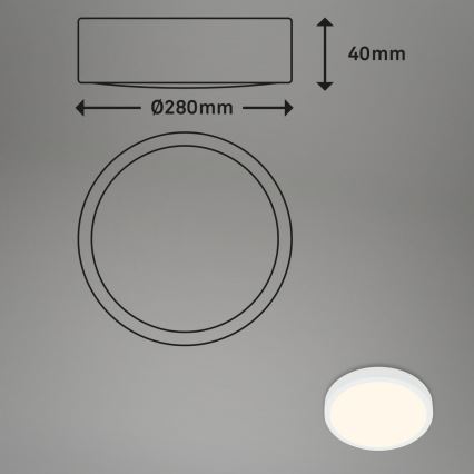 Briloner 3700-016 - Plafón LED RUNA LED/16W/230V 3000K diá. 28 cm blanco
