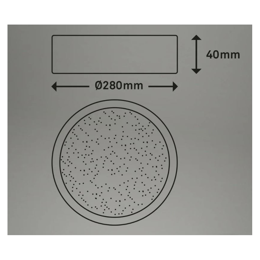 Briloner 3701-015 - Plafón LED regulable RUNA LED/18W/230V 2700-6500K + control remoto