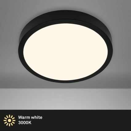 Briloner 3703-015 - Plafón LED RUNA LED/24W/230V 3000K diá. 38 cm negro