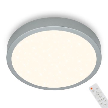 Briloner 3704-014 - Plafón LED regulable RUNA LED/22W/230V plata