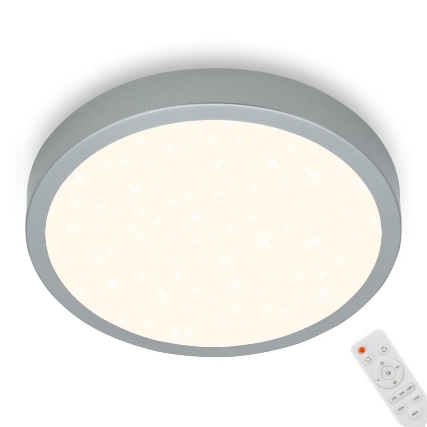 Briloner 3704-014 - Plafón LED regulable RUNA LED/22W/230V plata