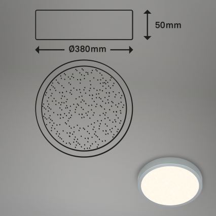 Briloner 3704-014 - Plafón LED regulable RUNA LED/22W/230V plata