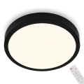 Briloner 3704-015 - Plafón LED regulable RUNA LED/22W/230V 2700-6500K negro + control remoto
