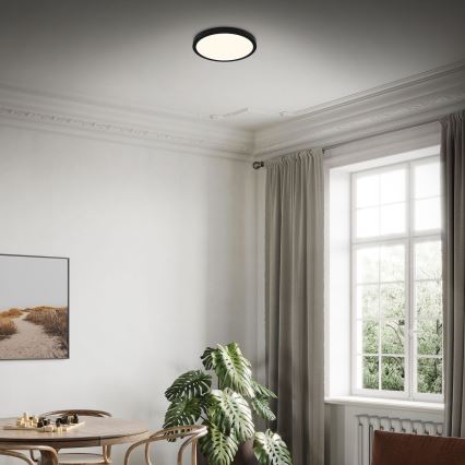 Briloner 3704-015 - Plafón LED regulable RUNA LED/22W/230V 2700-6500K negro + control remoto