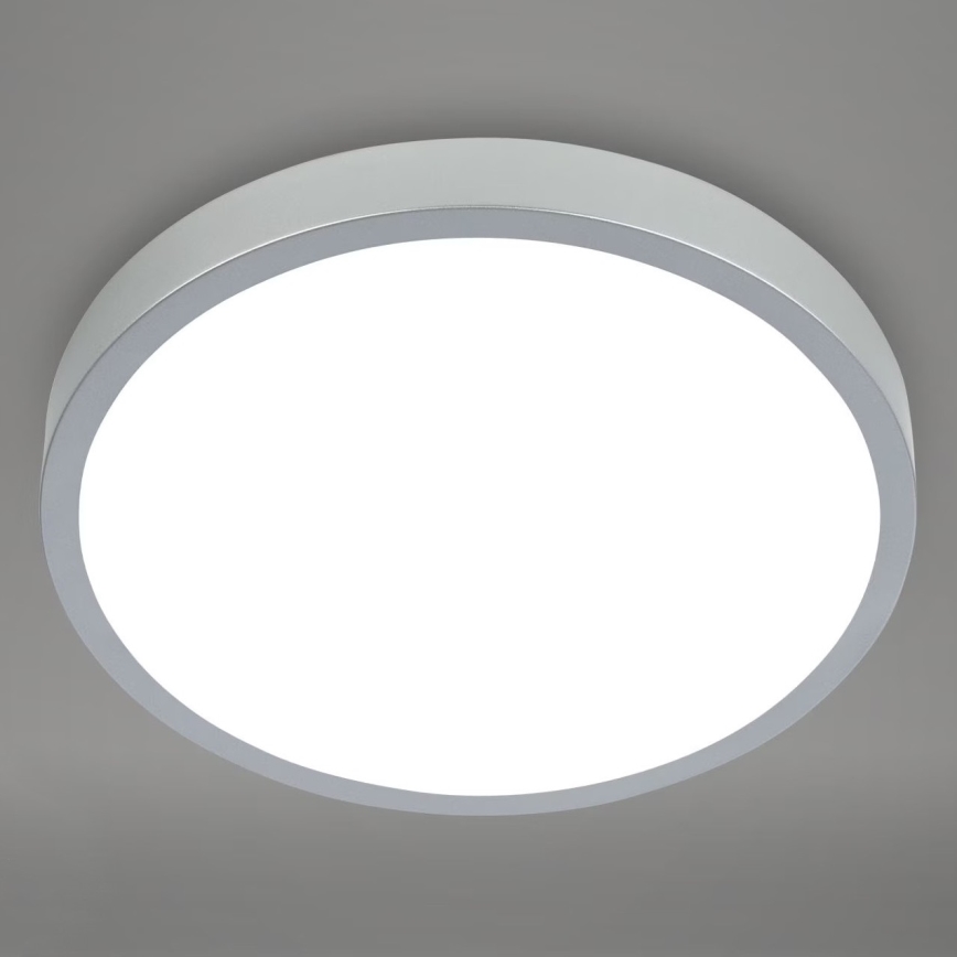 Briloner 3709-014 - Plafón LED RGBW regulable LED/22W/230V 4000K diá. 38 cm plata + control remoto