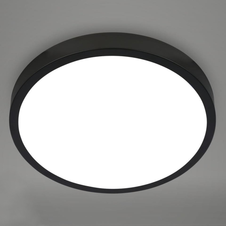 Briloner 3709-015 - Plafón LED RGBW regulable LED/22W/230V 4000K diá. 38 cm negro + control remoto