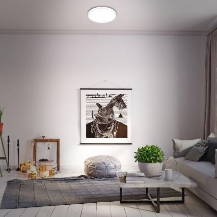 Briloner 3709-016 - Plafón LED RGBW regulable LED/22W/230V 4000K diá. 38 cm blanco + control remoto