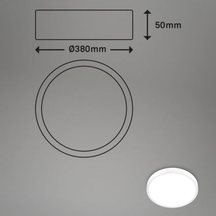 Briloner 3709-016 - Plafón LED RGBW regulable LED/22W/230V 4000K diá. 38 cm blanco + control remoto