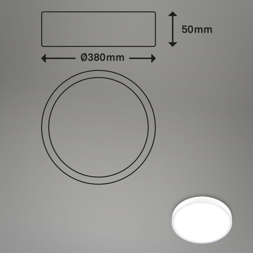 Briloner 3709-016 - Plafón LED RGBW regulable LED/22W/230V 4000K diá. 38 cm blanco + control remoto