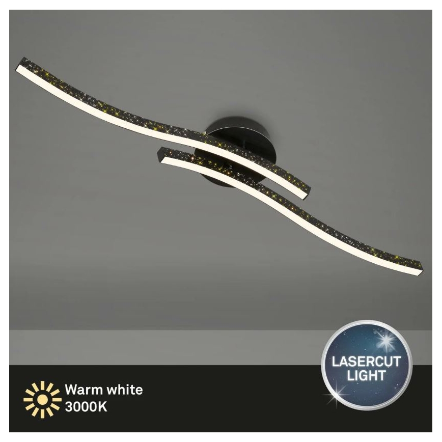 Briloner 3718-025 - Lámpara de techo LED REY 2xLED/6W/230V negro