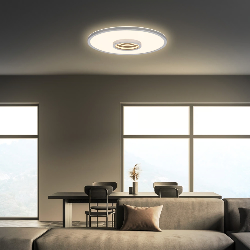 Briloner 3847014 - Luminaria de techo LED TORO LED/18W/230V Ø 42 cm cromo mate